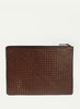 DRAGON DIFFUSION - A4 Woven Pochette - Dark Brown - Front