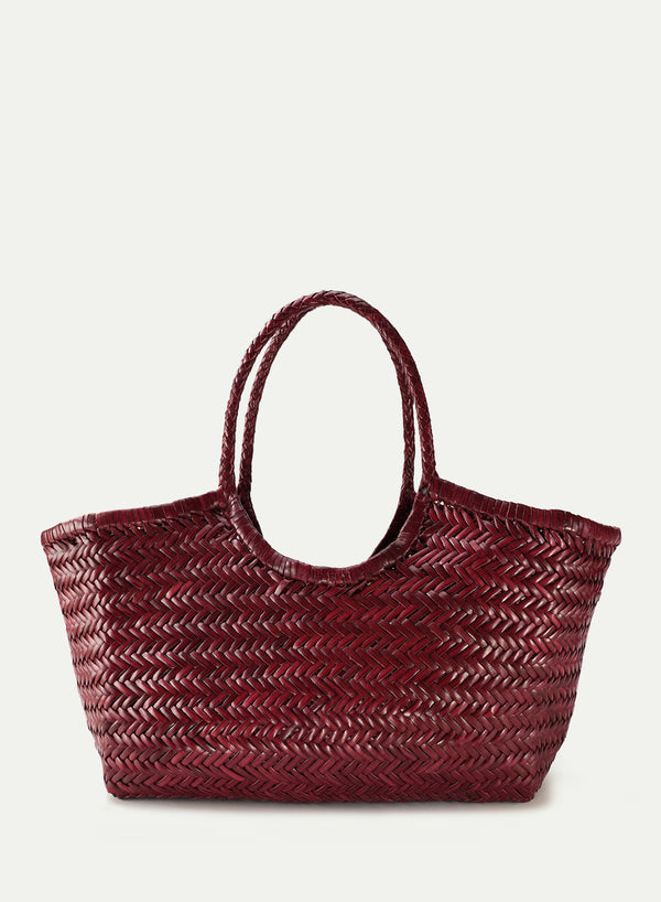 DRAGON DIFFUSION - Nantucket Basket Bag - Large - Bordo - Front