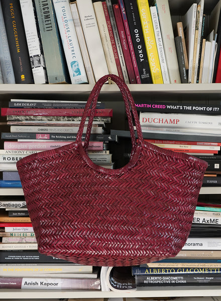 DRAGON DIFFUSION - Large Dark Red Nantucket Basket Bag - Lifestyle
