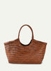 DRAGON DIFFUSION - Nantucket Basket Bag - Large - Tan - Front