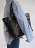 DRAGON DIFFUSION - Black Leather Crossover Tote - Model 2