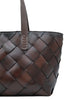 DRAGON DIFFUSION - Dark Brown Leather Crossover Tote - detail