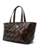 DRAGON DIFFUSION - Dark Brown Leather Crossover Tote - side