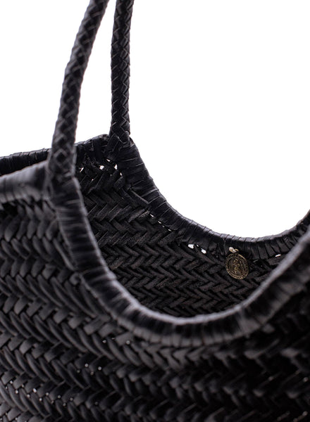 DRAGON DIFFUSION - Large Black Nantucket Basket Bag - detail