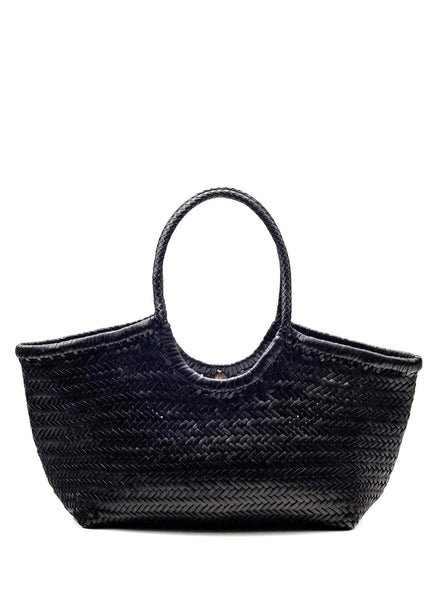 DRAGON DIFFUSION - Large Black Nantucket Basket Bag - front