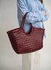 DRAGON DIFFUSION - Large Dark Red Nantucket Basket Bag - Model 1