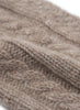 JANECARR - Set Of Two Women’s Cable  Cashmere Socks, Mist And Taupe - Taupe Detail

