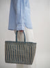 DRAGON DIFFUSION - Steel Blue and Pearl Big Bali Basket Bag - Model 2
