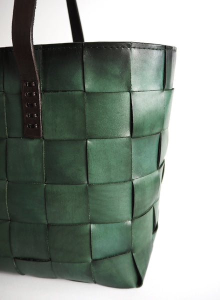 DRAGON DIFFUSION - Forest Green Leather Japan Tote - Detail 1