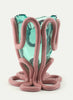 GAETANO PESCE - Indian Summer Vase - Clear Aqua and Mauve - Front 