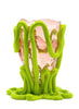 GAETANO PESCE - Indian Summer Vase - Clear Pink and Matt Lime - Side
