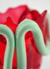 GAETANO PESCE - Indian Summer vase - Clear Red and Matt Aqua - Detail