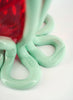 GAETANO PESCE - Indian Summer vase - Clear Red and Matt Aqua - Detail