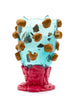  GAETANO PESCE BY CORSI DESIGN - NUGGET VASE, AQUA, OCHRE AND FUCHSIA - Front