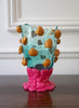GAETANO PESCE - Nugget Vase Extc - Aqua and Matt Ochre and Base Matt Fuchia - Lifestyle 