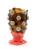 GAETANO PESCE BY CORSI DESIGN  - NUGGET VASE, BROWN, CHAMPAGNE AND PASTEL ORANGE - Front