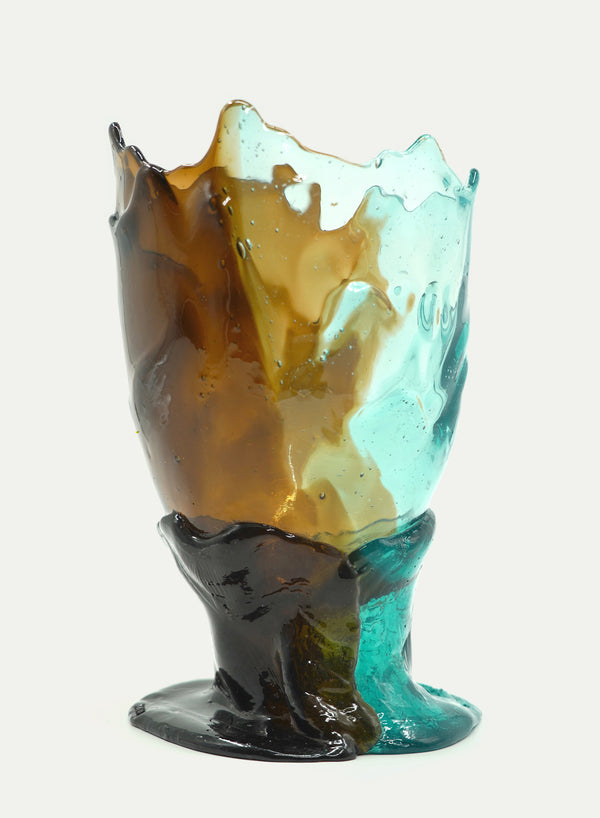 GAETANO PESCE - Twins C Vase - Aqua Brown - Lead Image