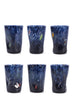 Set of Six Goti de Fornasa Murano Tumblers - Navy - 2