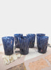 Set of Six Goti de Fornasa Murano Tumblers - Navy