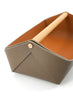 Oscar Maschera - Gino Large Leather Desk Tidy, Khaki & Elm - Detail