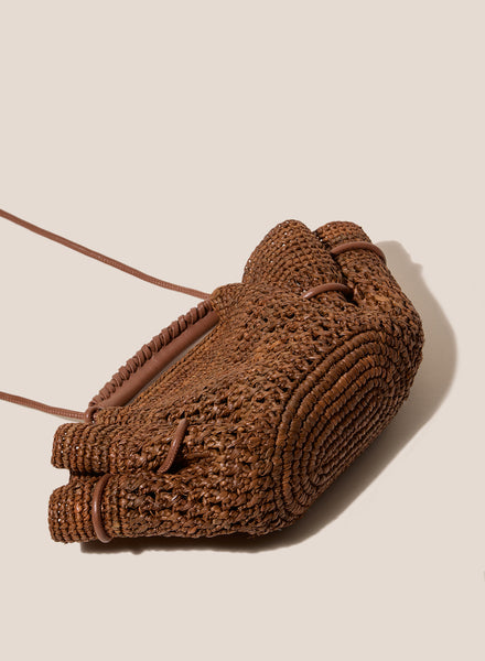 HEREU - Arta Mini Raffia Shoulder Bag - Tan - Side 
