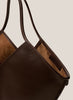HEREU - Calella Dark Brown Distressed Leather Tote - Detail