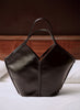 HEREU - Calella Dark Brown Distressed Leather Tote - Lifestyle