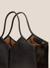 HEREU - Calella Squared Leather Tote, Black - Detail