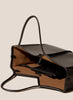 HEREU - Calella Squared Leather Tote, Black - Open