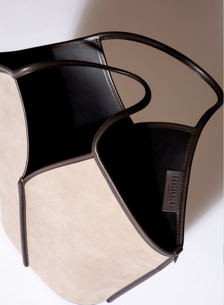 HEREU - Calella Grey Suede Tote - Detail