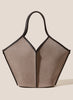 HEREU - Calella Grey Suede Tote - Front