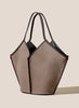 HEREU - Calella Grey Suede Tote - Angle