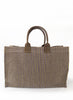 THE STUDIO BAG - Purple Cotton and Jute Tote - back