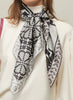 THE BOHÈME FOULARD - Monochrome printed silk twill scarf - model