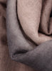THE CARRÉ ECLIPSE - Taupe trio hand painted cashmere square - detail