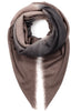 THE CARRÉ ECLIPSE - Taupe trio hand painted cashmere square - tied