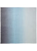 THE WAVE CARRÉ - Blue grey hand painted cashmere dégradé square - flat