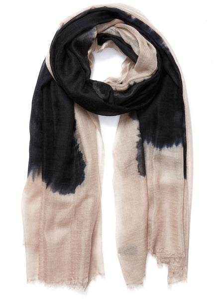 JANECARR - 230447-0813 - The Two-Tone Wrap - Cashmere - Col. Monochrome - Tied