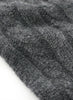 JANECARR - Set Of Two Men’s Cable Cashmere Socks, Charcoal And Wood - Charcoal Detail