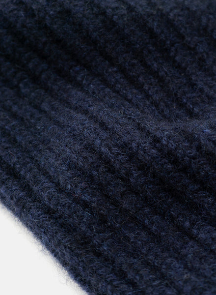 JANECARR - Set Of Two Men’s Ribbed  Cashmere Socks, Red And Navy - Navy Details