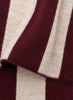 JANECARR - The College Scarf In Cashmere, Merlot And Camel - Detail 