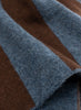 The College Scarf In Cashmere, Slate And Dark Brown - Detail 