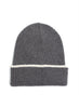 JANECARR - The Ribbed Cashmere Beanie, Grey And White 