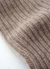 JANECARR - Set Of Two Women’s Ribbed Cashmere Socks, Taupe and white- Taupe Detail