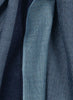 THE DOUBLE - Blue dual weave pure cashmere woven scarf - detail