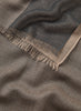 THE DOUBLE - Neutral dual weave pure cashmere woven scarf - detail