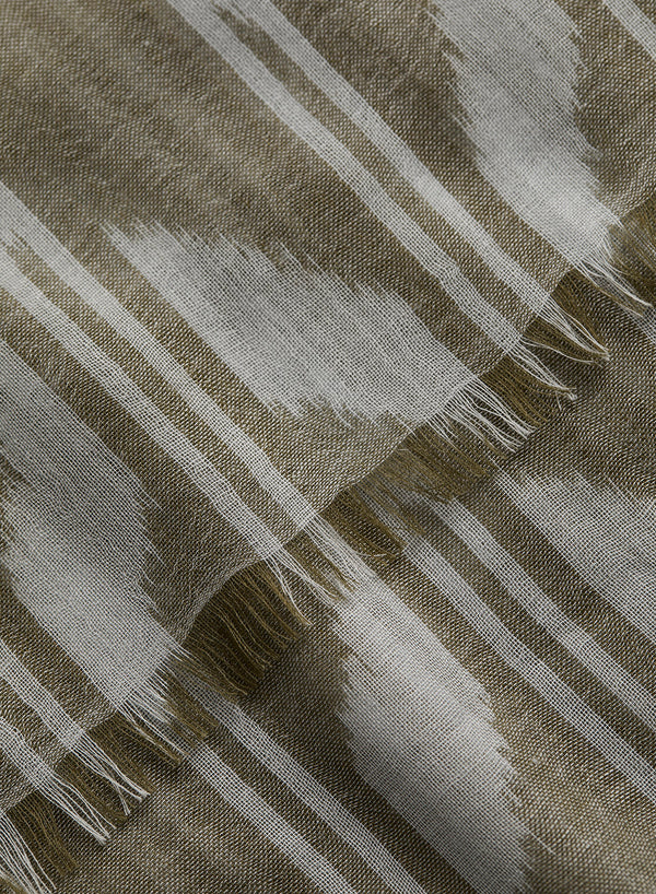 JANECARR - The Zig Zag Scarf In Cashmere, Bamboo - Detail