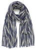 JANECARR - The Zig Zag Scarf in Cashmere, Sky - Tied