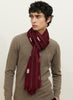 JANECARR 001452-0809 The Ikat Scarf - cashmere - Col.Syrah - male model 1