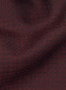 THE CHECK FRINGED SILK SCARF - Burgundy pure silk jacquard scarf - Detail